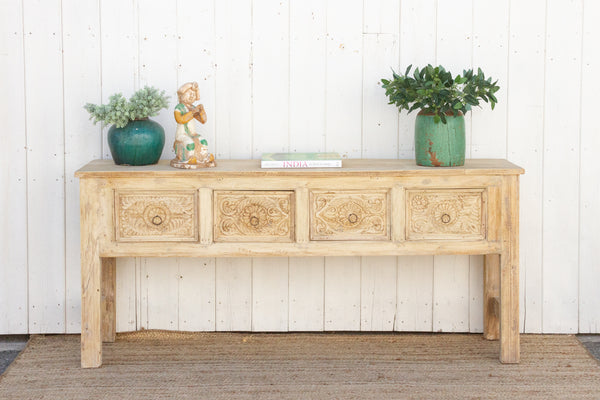 Bleached Teak French Colonial Console