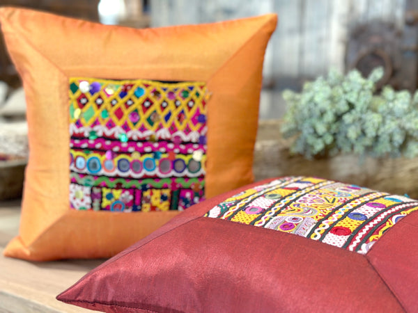 Anaya Indian Silk Decorative Pillow Cover