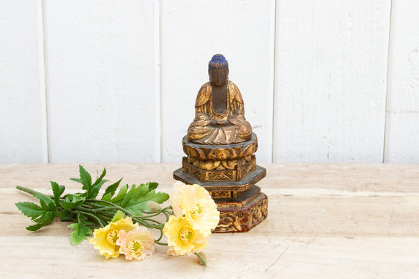 Finely Carved Gilded Buddha