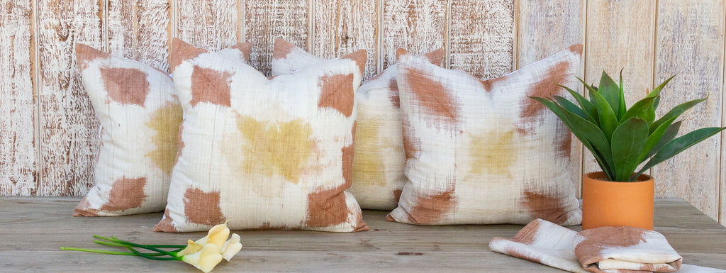 Organic Silk Ikat Pillows