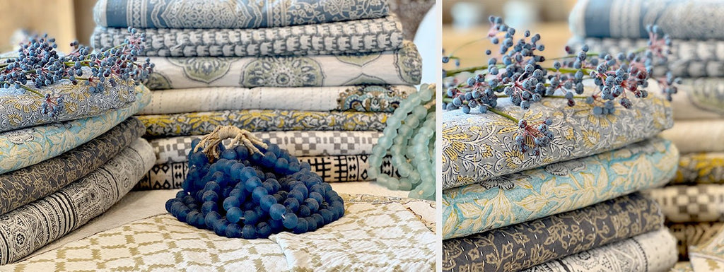 Block Print Cotton Indian Blankets - DE-COR | Globally Inspired