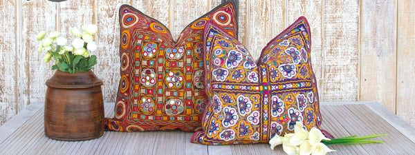 Indian Reshmi Sutra Pillows