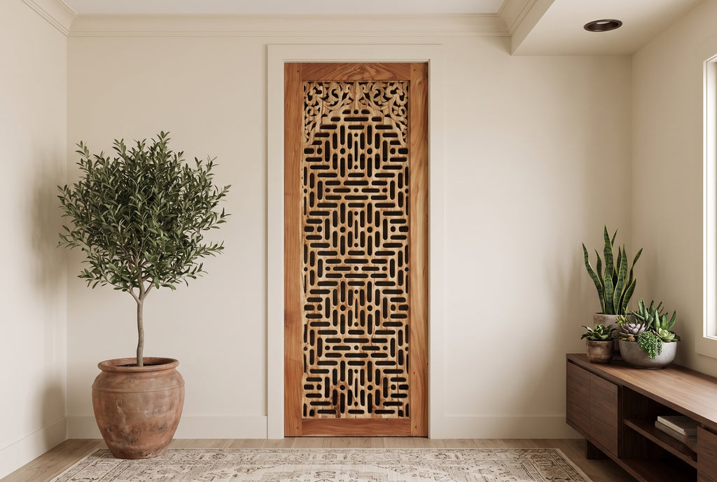 Bleached Reclaimed Wood Lattice Portal Door (Trade)