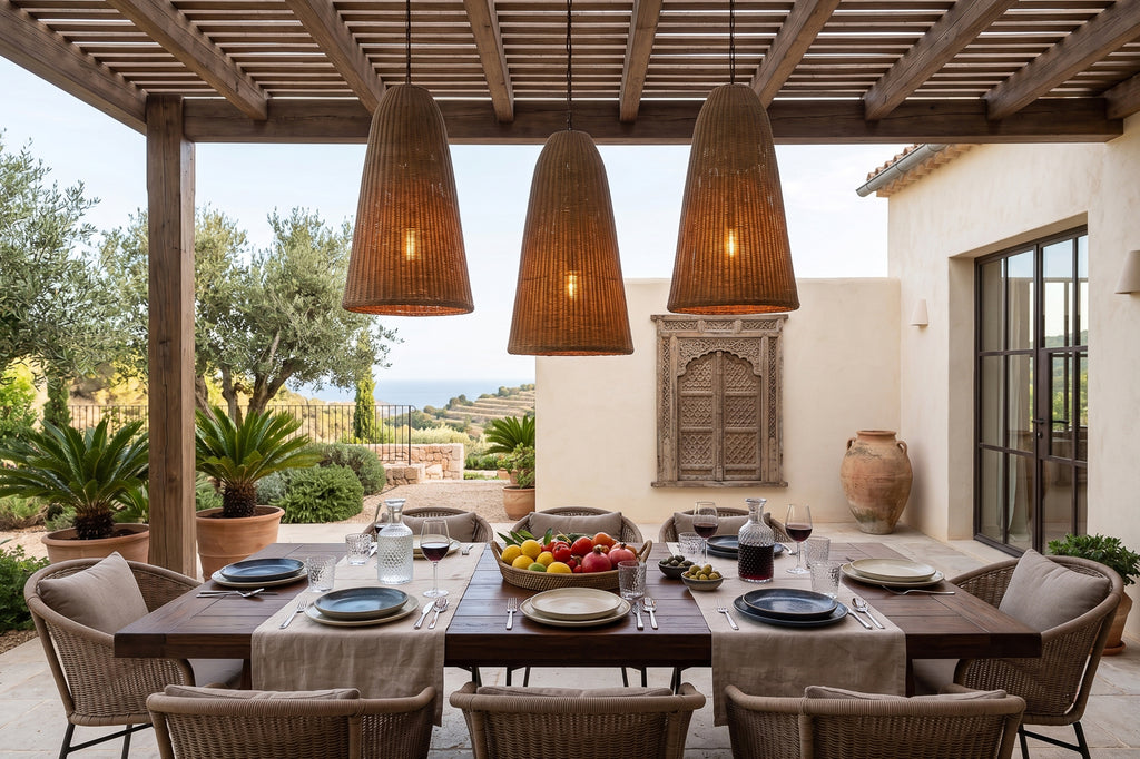 Oasis Resin-Woven Indoor-Outdoor Lantern