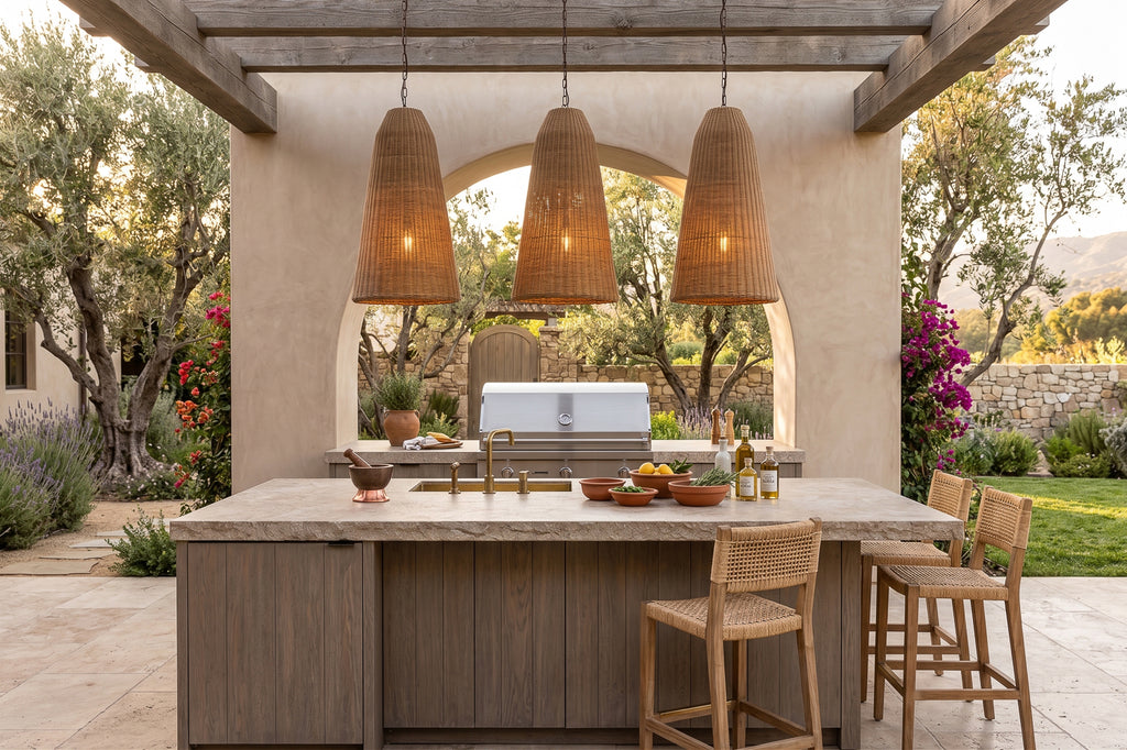 Oasis Resin-Woven Indoor-Outdoor Lantern