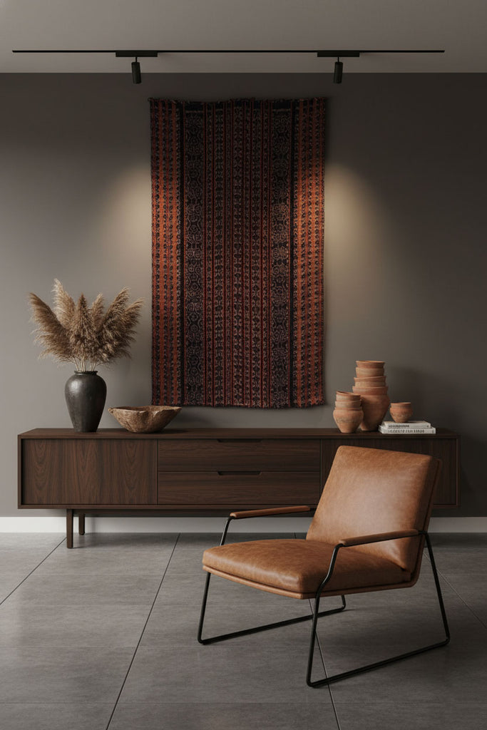 Large 20th Century Sumba Ikat Textile Panel