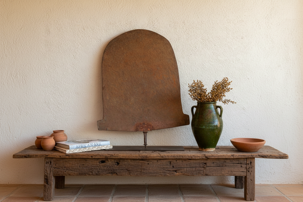 38lb Large Antique Hand-Forged Congo Currency