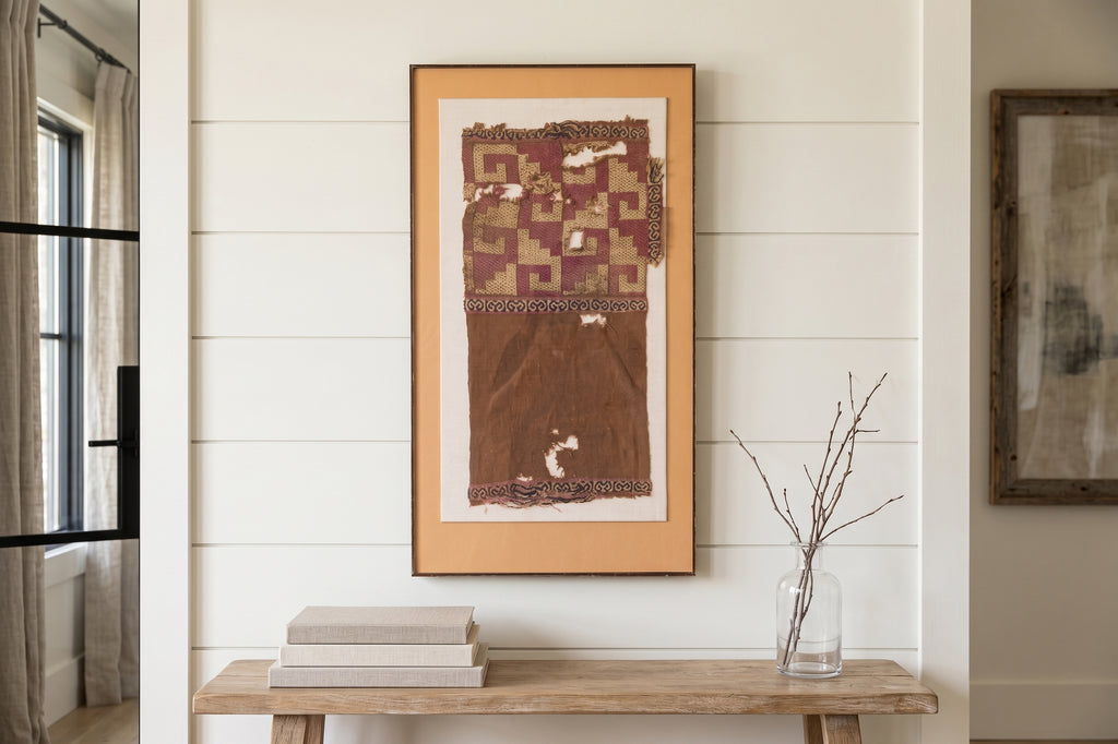 Ancient Chimu Pre-Columbian Framed Textile Art