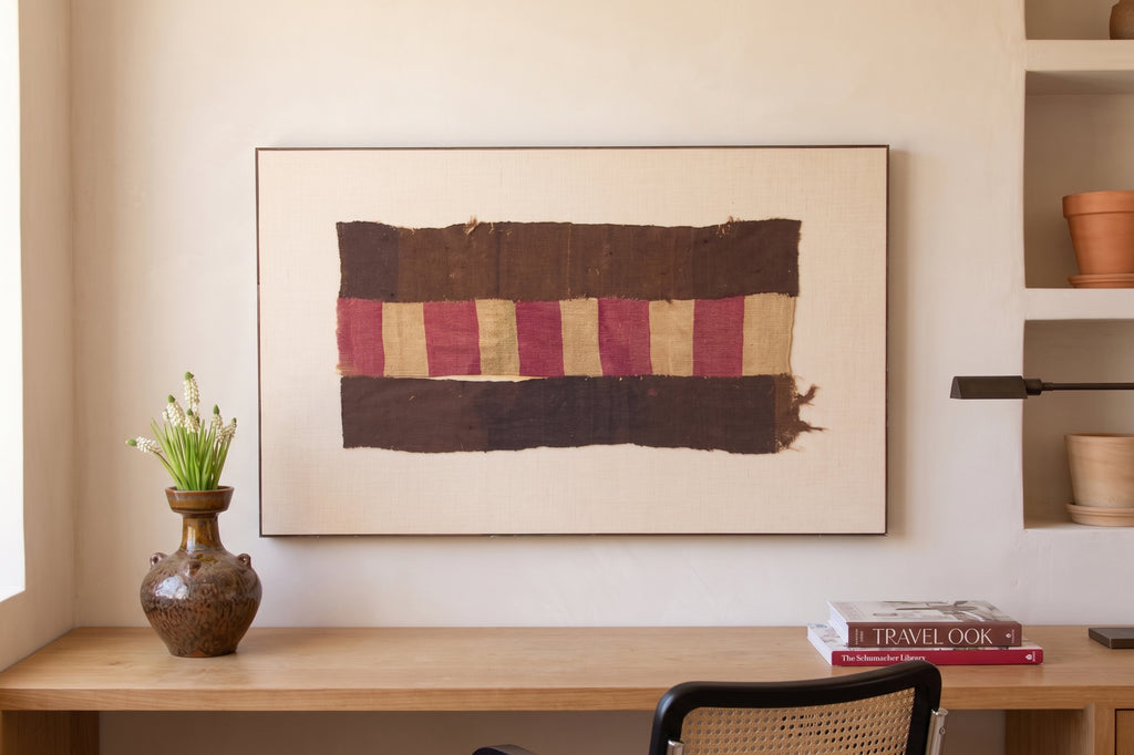 Nazca Block Stripe Pre-Columbian Framed Art