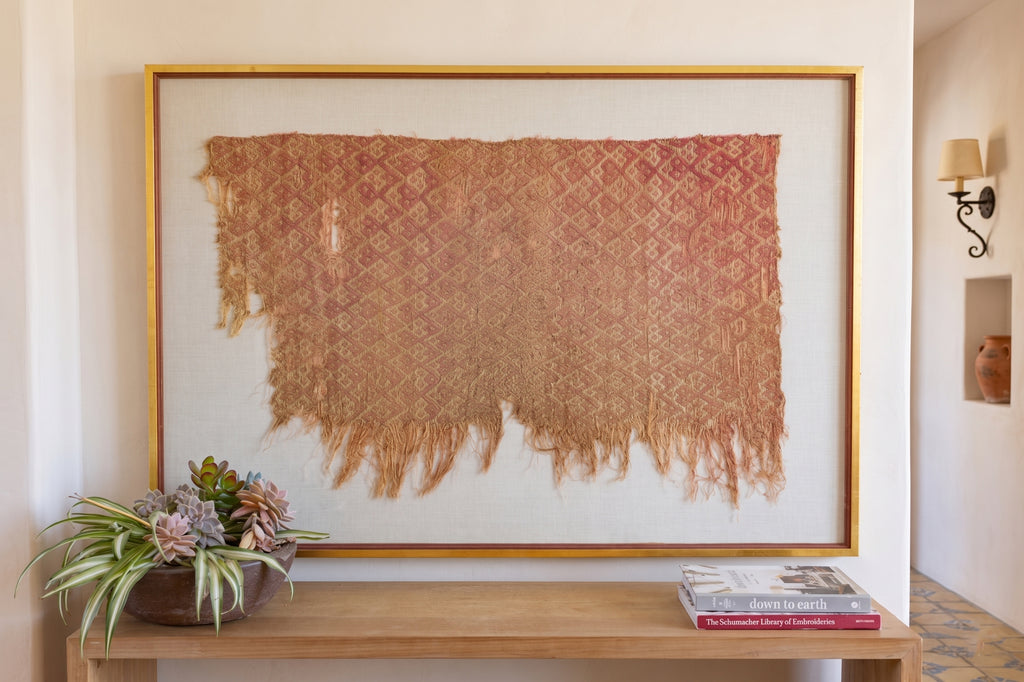 Museum Quality Paracas Pre-Columbian Framed Textile