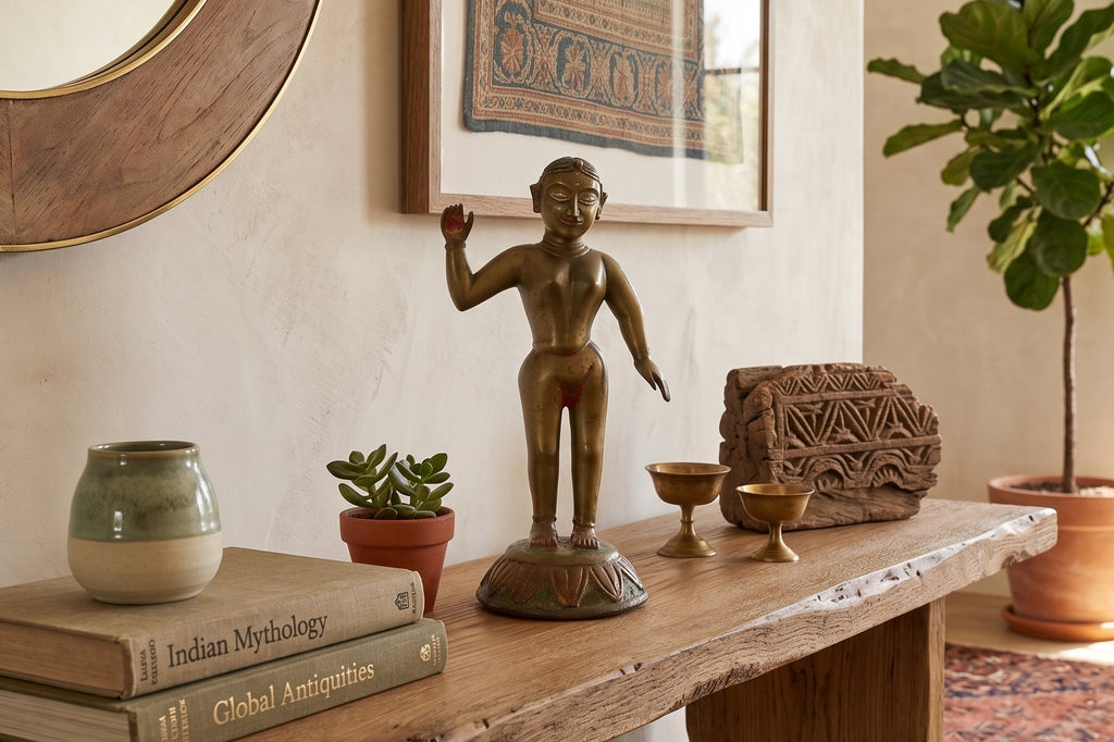 Bronze Yakshini Devotional Attendant Figure (Trade)