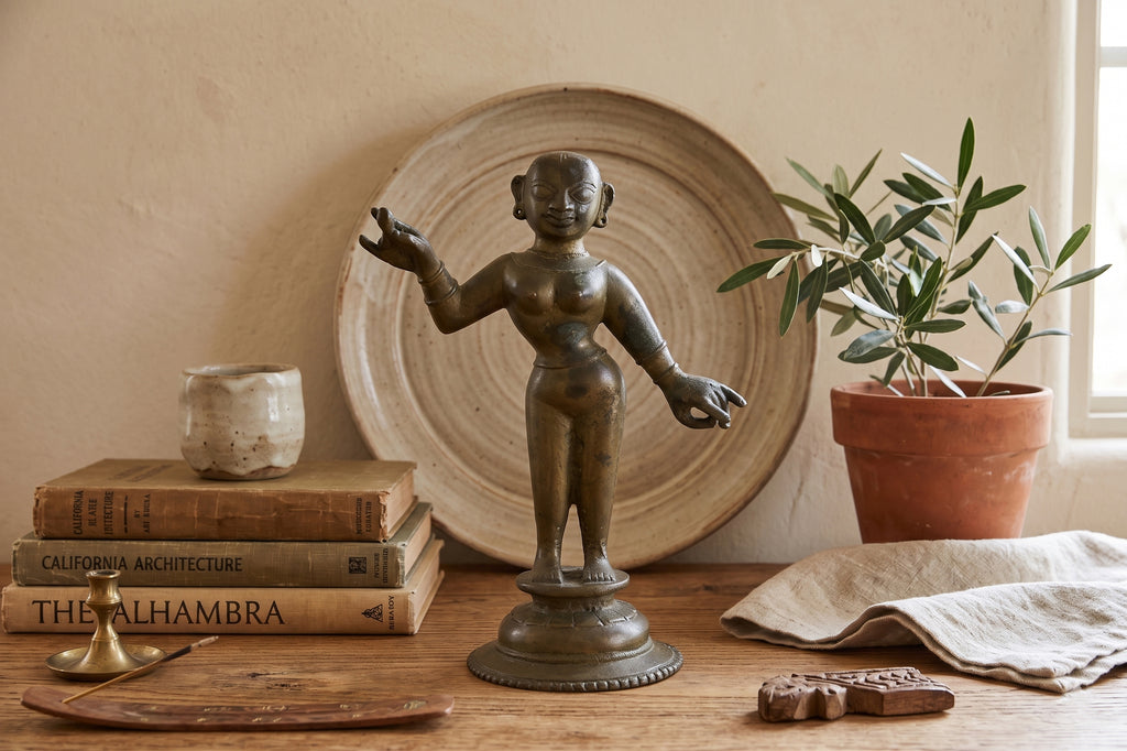 Exceptional Antique Bronze Indian Goddess Figure (Trade)