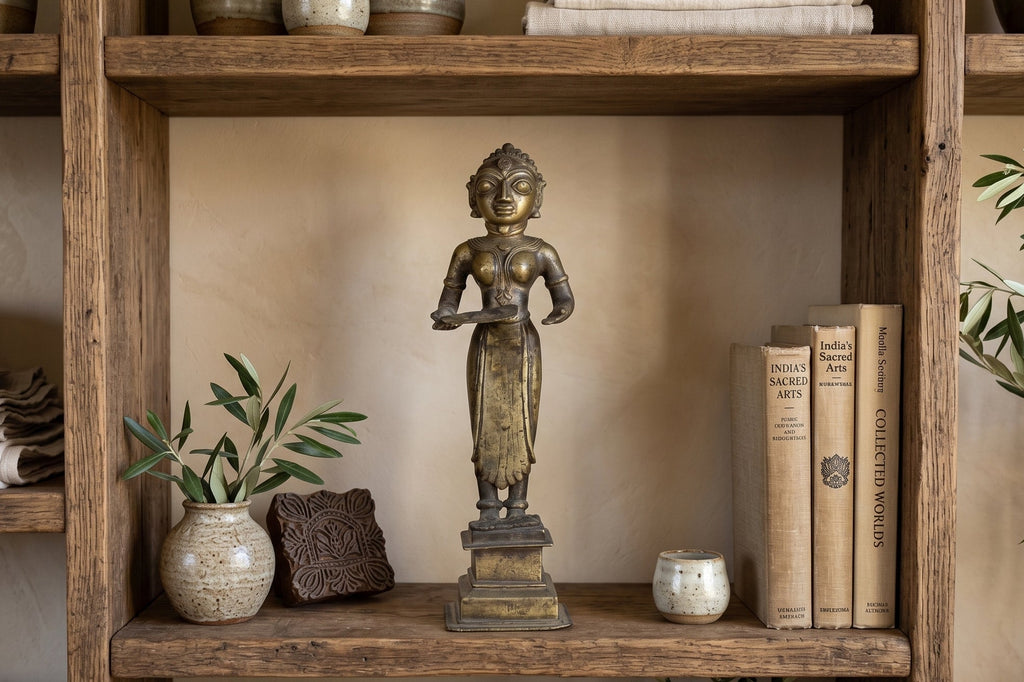 Tall Indian Lost-Wax Pavai Temple Icon (Trade)