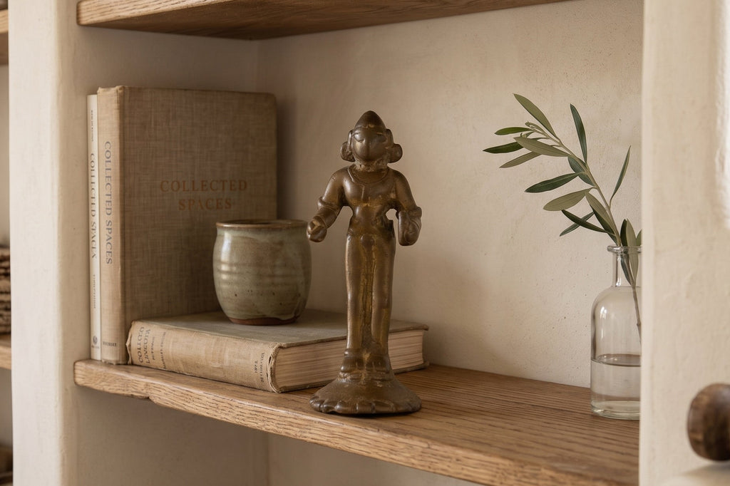 Indian Patinated Bronze Miniature Devotional Figure