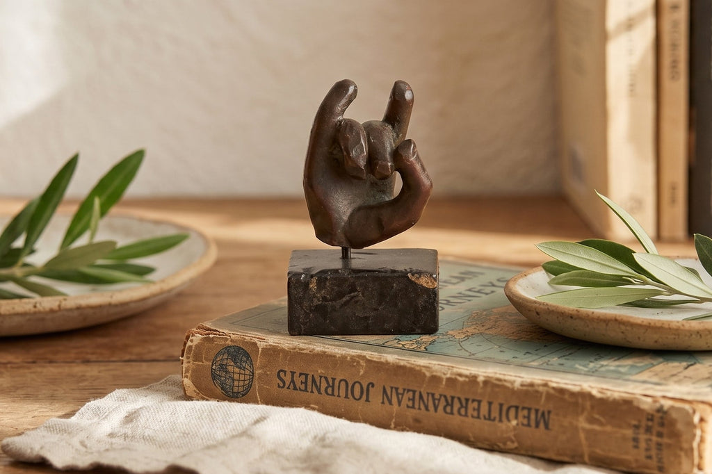 Sacred Gesture, Antique Miniature Bronze Mudra (Trade)