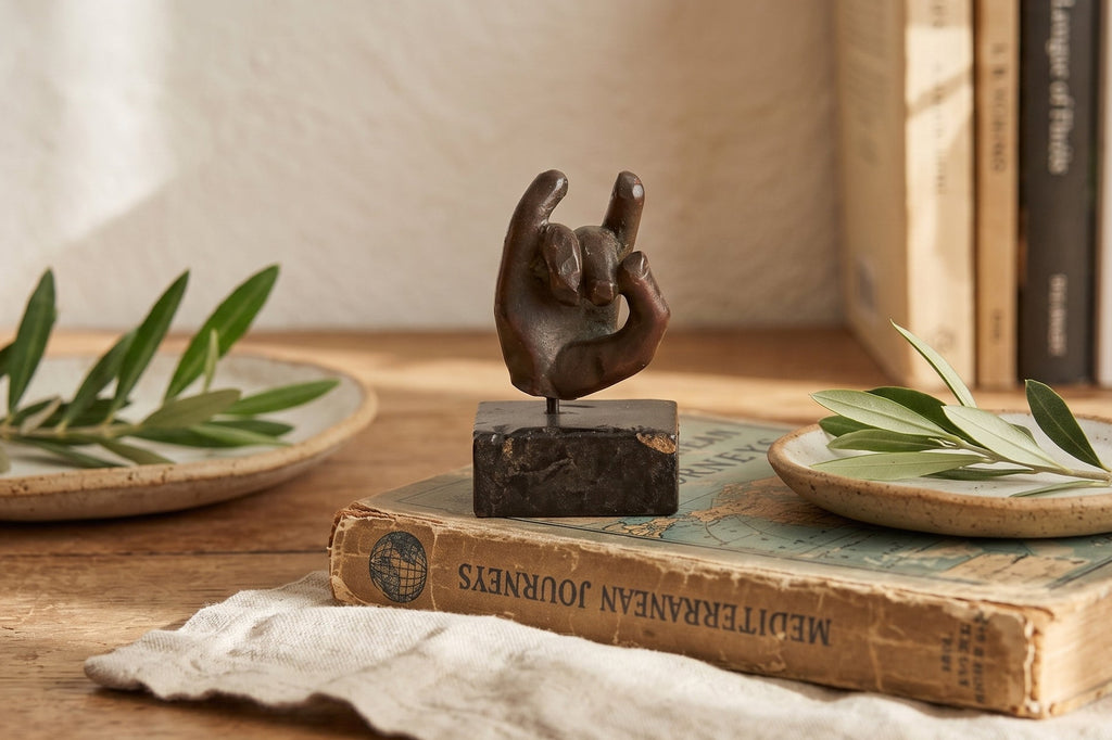 Sacred Gesture, Antique Miniature Bronze Mudra
