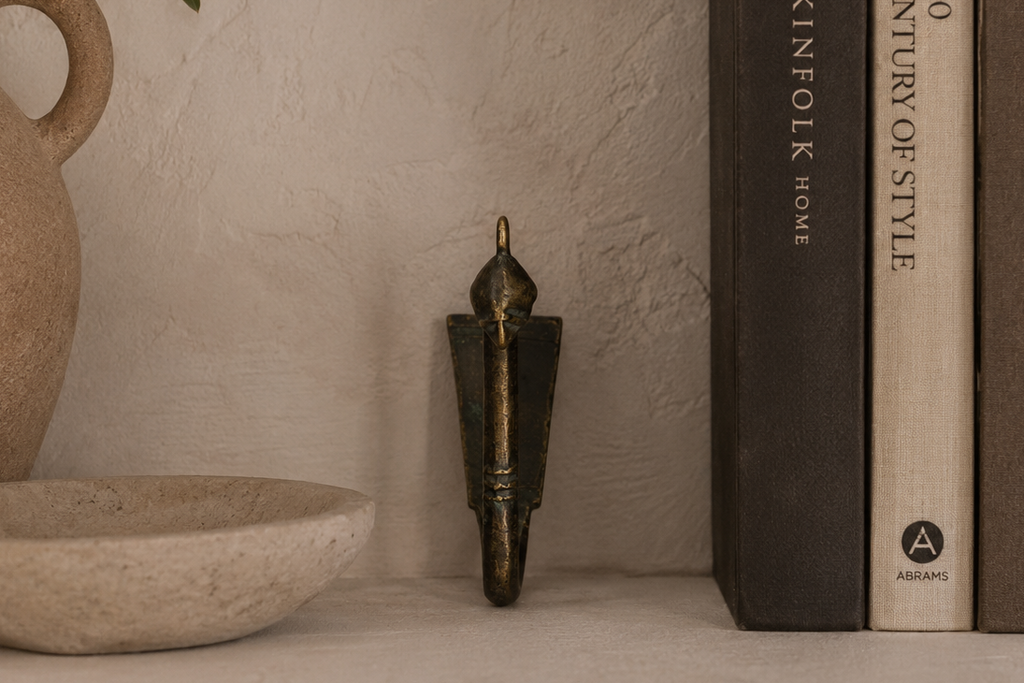 Slim Tribal Aged Brass Hook (Trade)