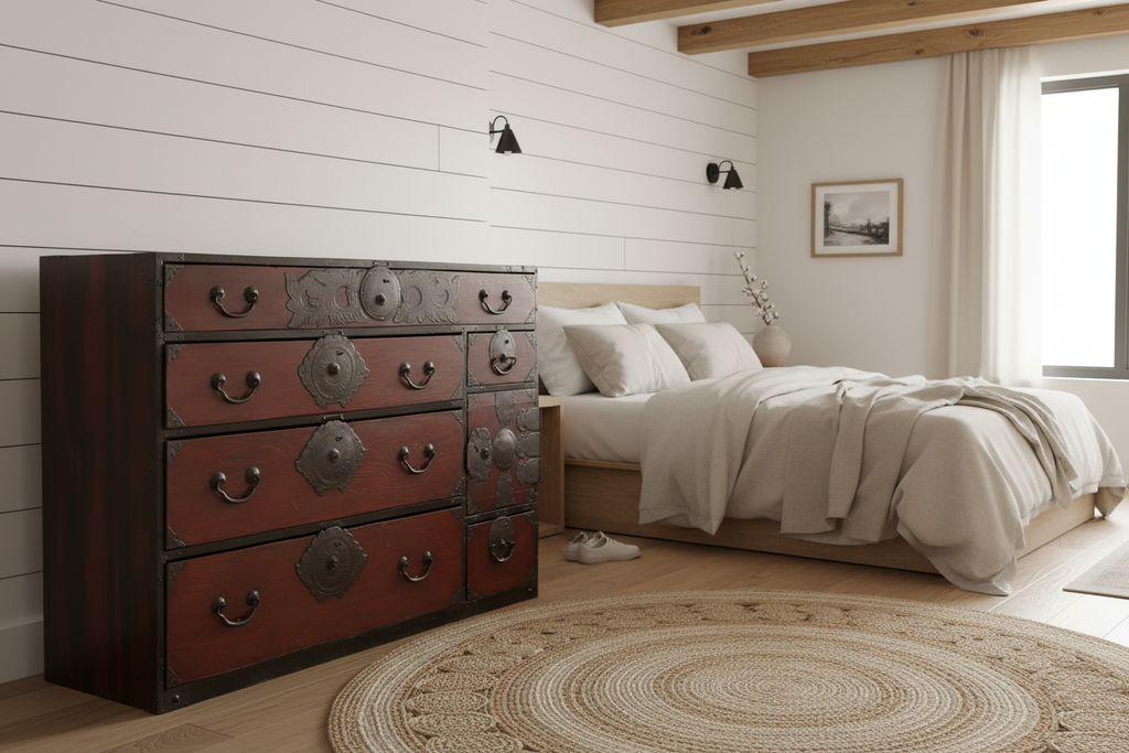 Antique Japanese Metal-bound Tansu Dresser (Trade)