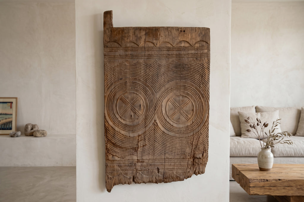 Sub-Saharan Sun Bleached African Antique Door