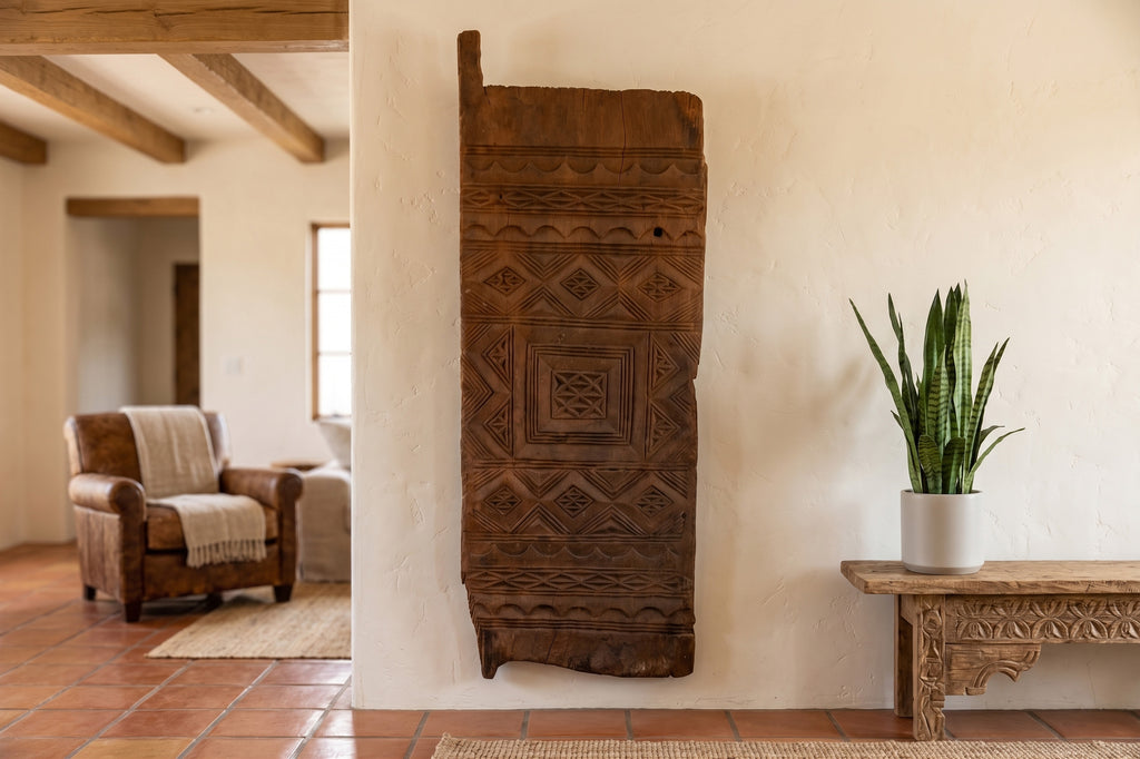 Beautifully Carved Nested Diamond Antique Door (Trade)