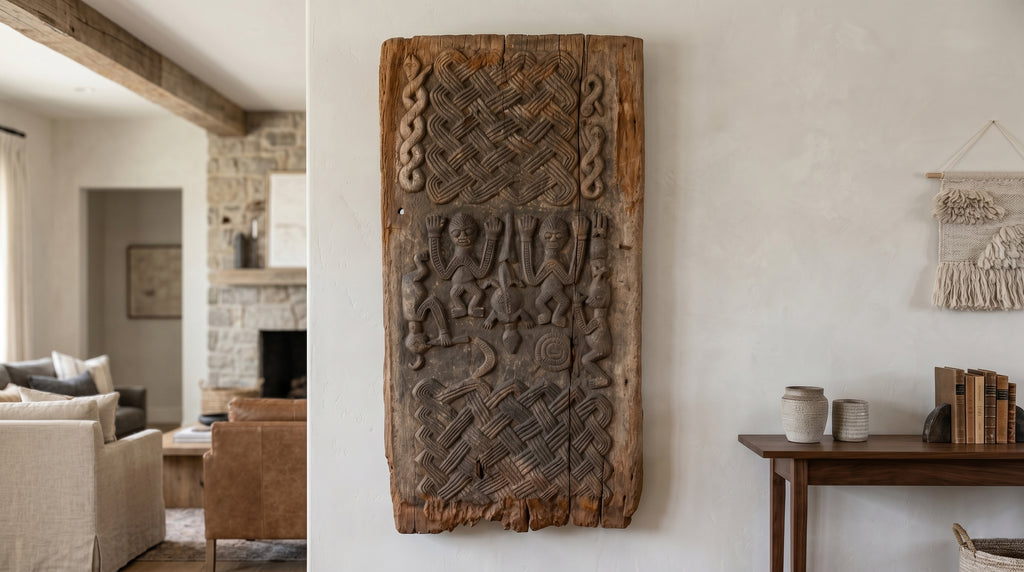 Rare Antique Nommo & Lebe Carved Door (Trade)