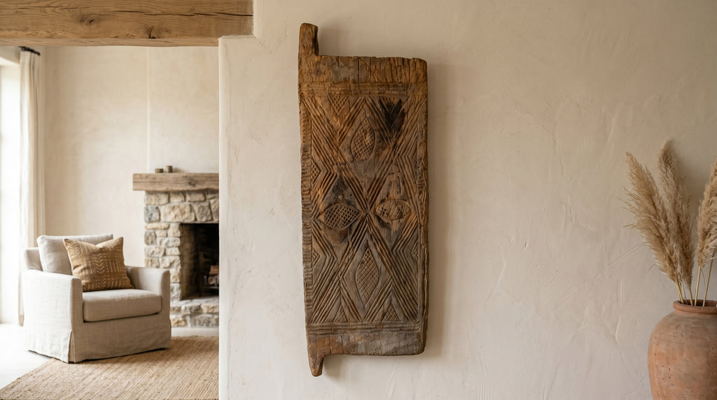 19th Century Cowrie Motif African Door