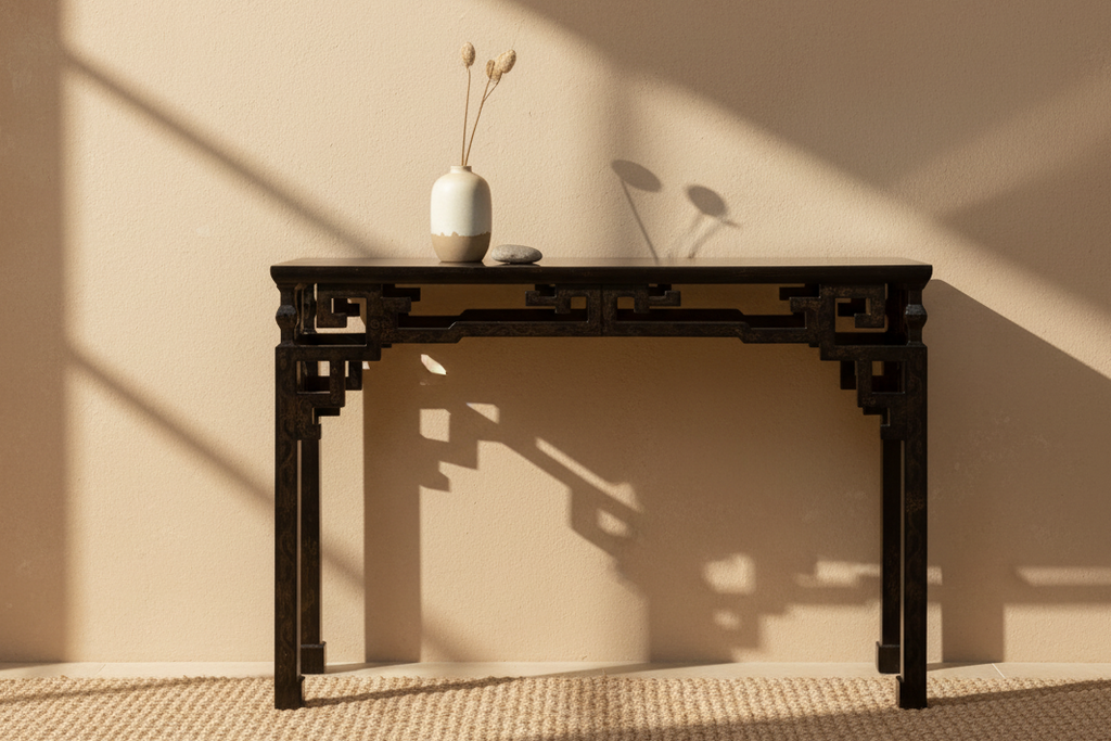 Vintage Black Lacquer Altar Table w/Gold Details (Trade)