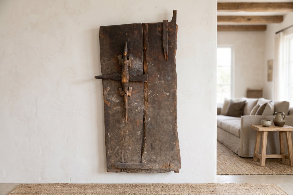 Ancient Primitive Bamana Ta-koy Lock African Door (Trade)