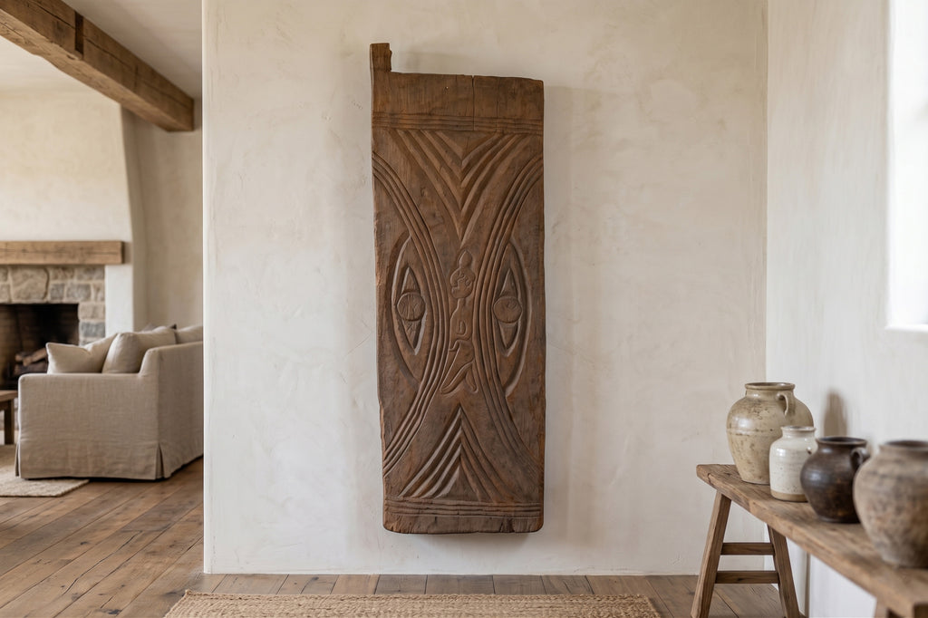 Rare Antique African Door w/Devotional Silhouette (Trade)