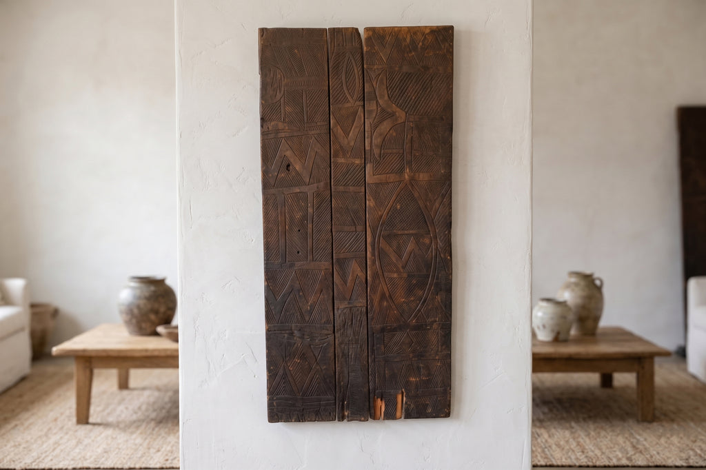 Finely Engraved Antique Nupe Door