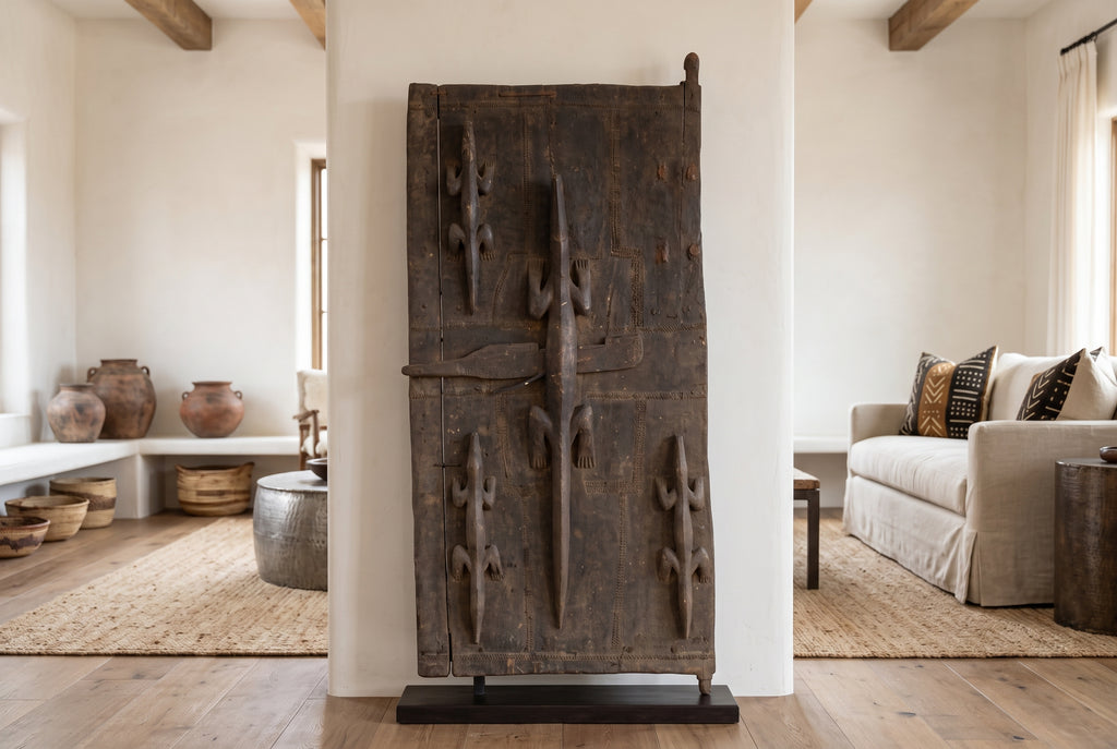 Museum Quality Antique Crocodile Dogon Door