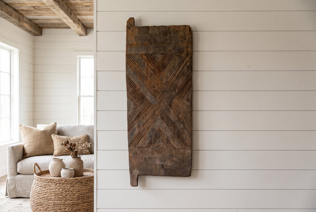 Traditional Uke Carved Wood, African Door