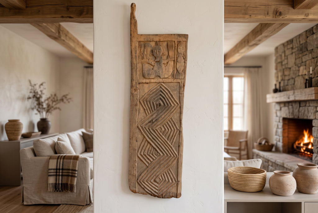 Antique African Sanctuary Carved Door