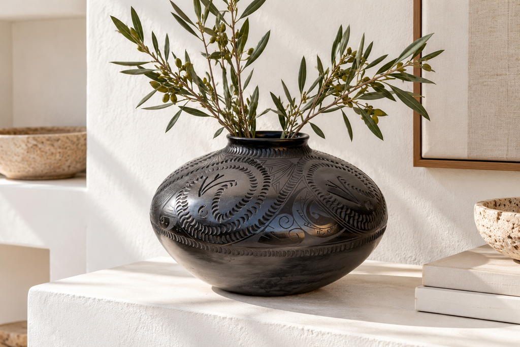 Etched Swirls Mata Ortiz Vintage Pot (Trade)