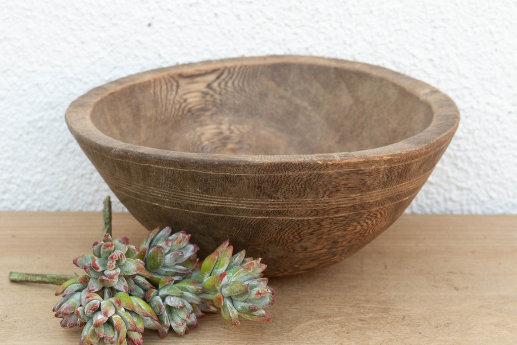 African Burr Wood Kitchen Bowl