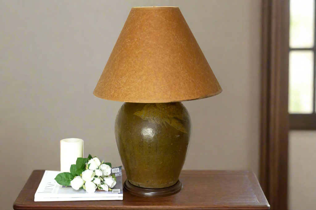 Ancient Chinese Glazed Vessel Lamp (Trade)