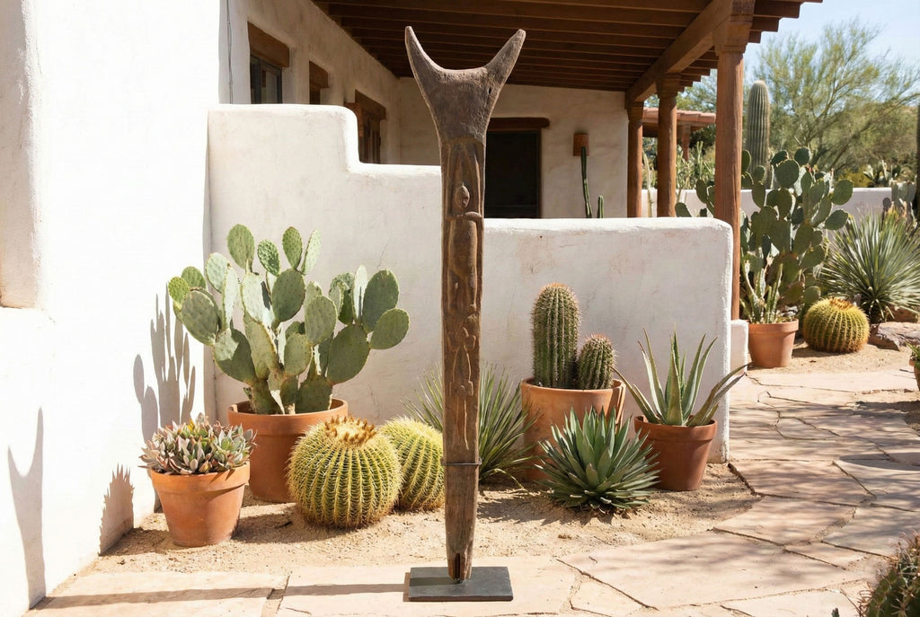 Antique Bamileke House Post Sculpture