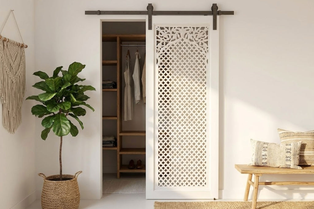 Antique Finely Carved Jali Door Panel