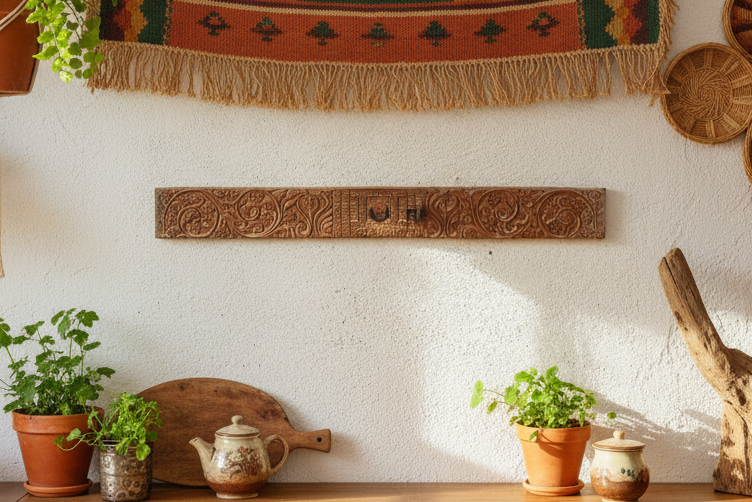 Antique Haveli Scroll Architectural Lintel (Trade)