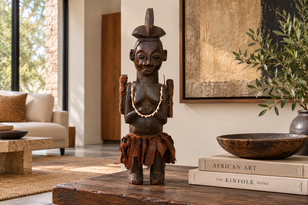 Rare Luba African Janus Power Figure (Trade)
