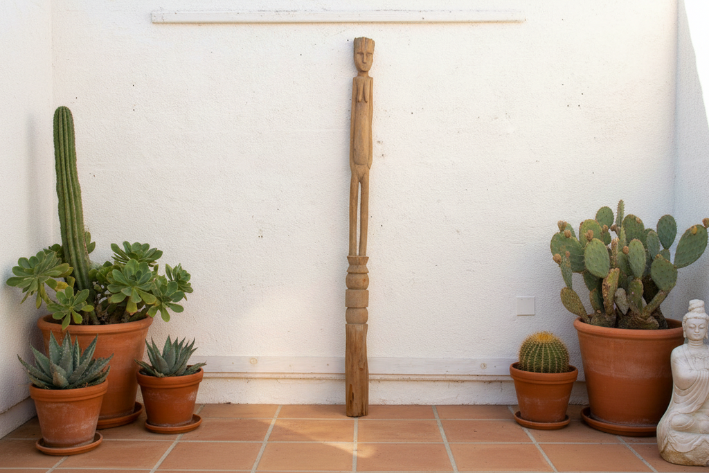 Antique Sun-Bleached Tribal Wurkun Slender Figure (Trade)