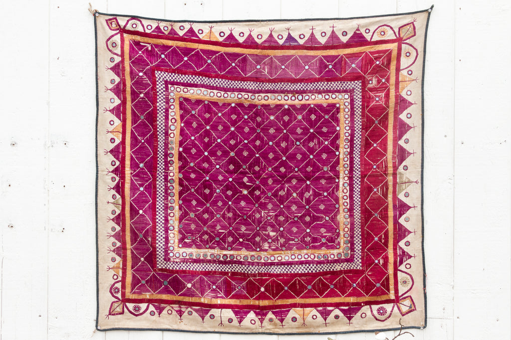 Antique Kutch Silk Embroidered Wall Art