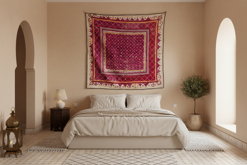 Antique Kutch Silk Embroidered Wall Art