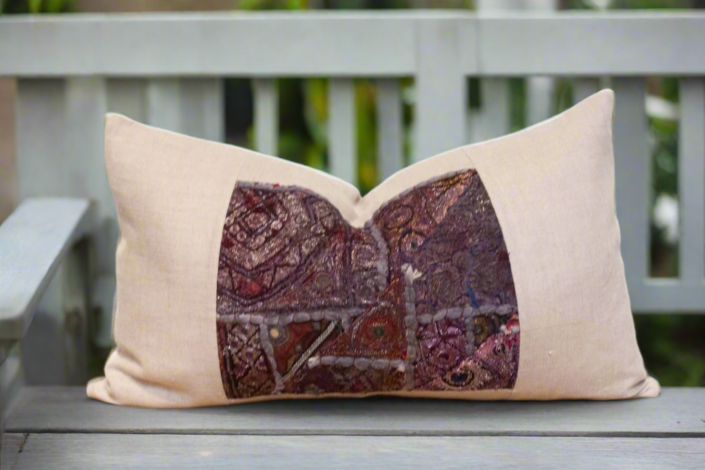 Ayka Antique Tapestry Linen Pillow (Trade)