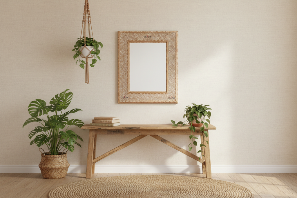 Charming Anglo-Indian Inlaid Mirror