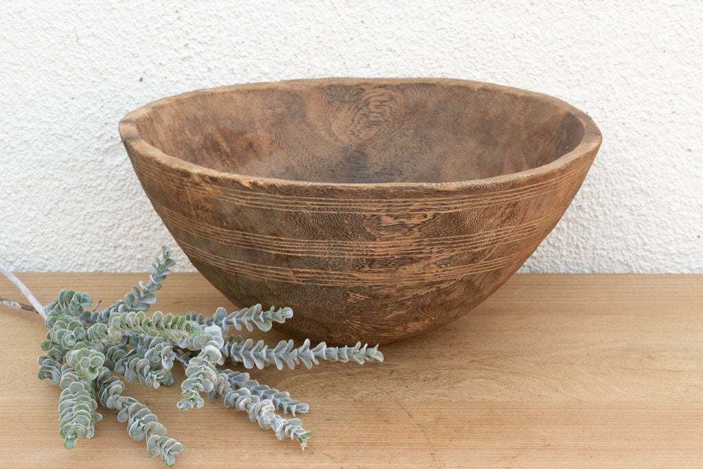 Charred Finish Antique African Bowl