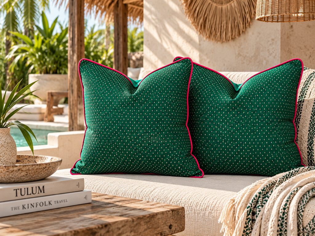 Pair of Mani Dotted Ahir Handloom Pillow