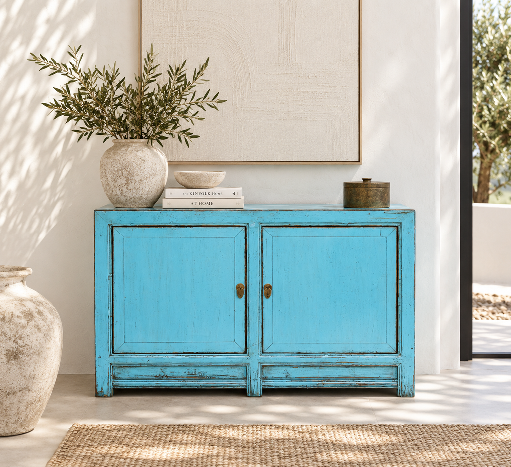 Baby Blue Asian Chic Cabinet
