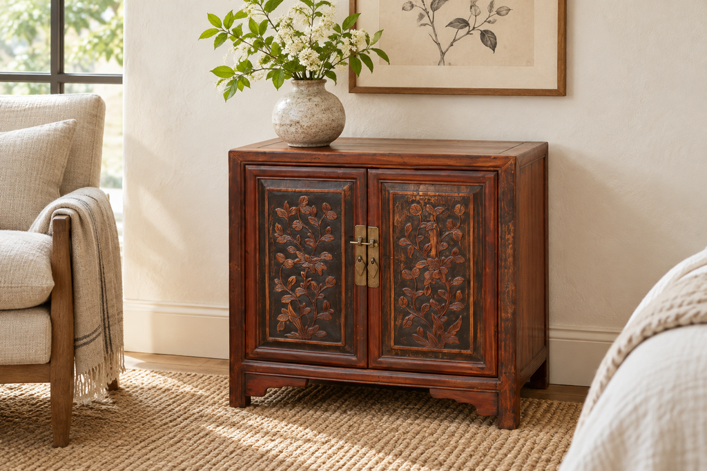 Finely Carved Antique Chinese Cabinet