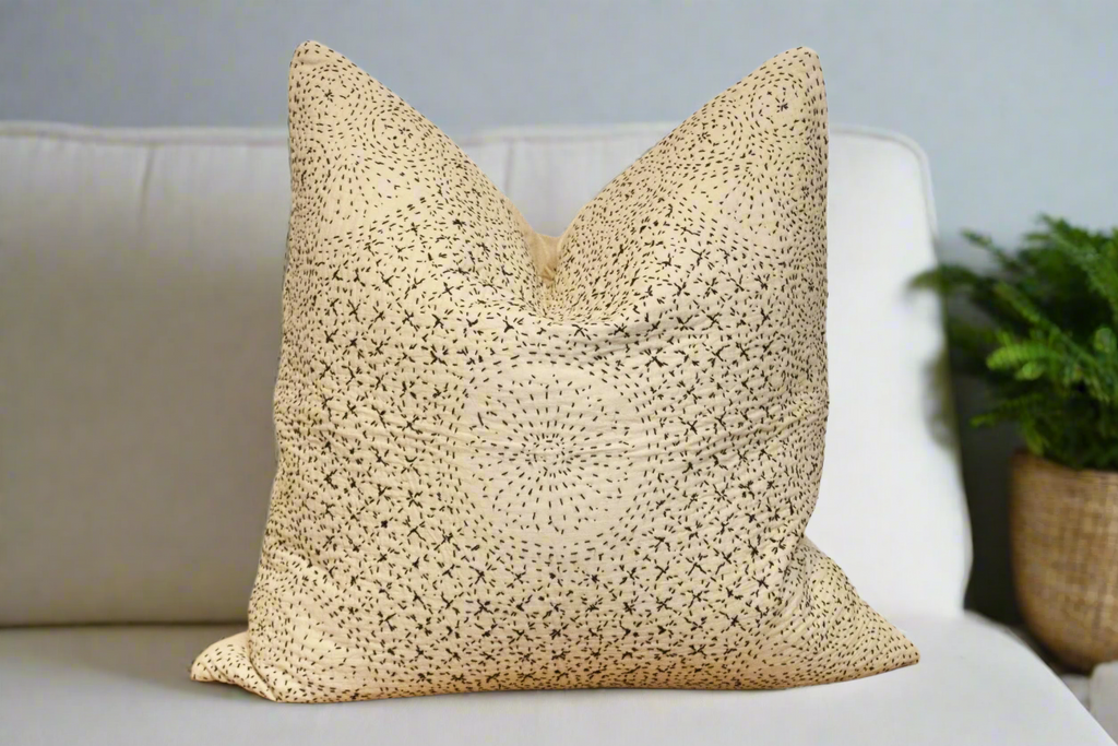 Crema Hand-Stitched Pillow Cover